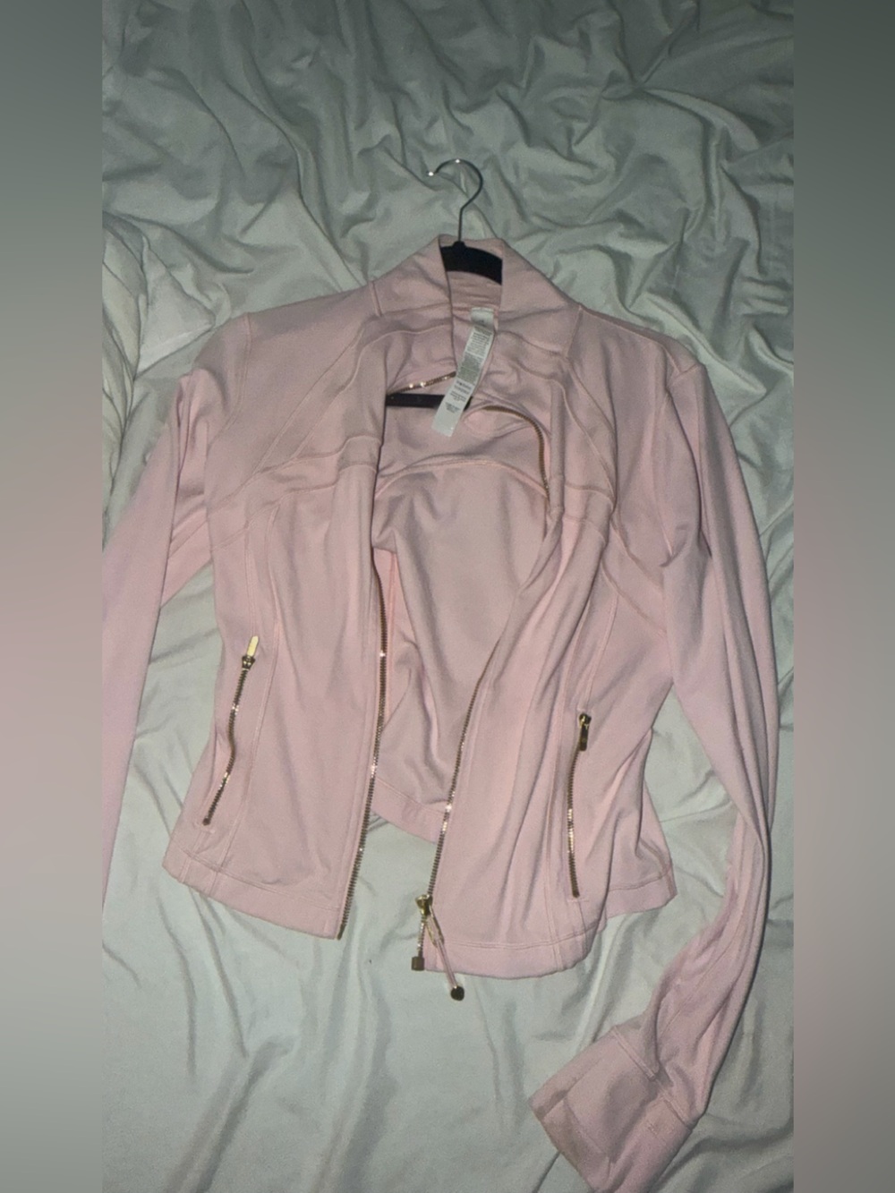 Lululemon define jacket blush gold zipper cropped